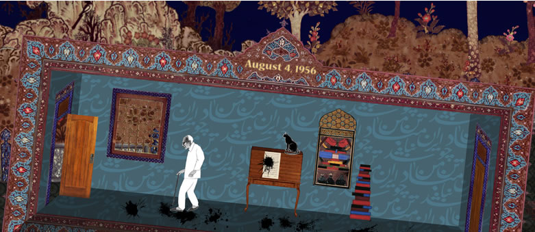 The-Cat-and-the-Coup Elderly man leaves room with black cat in it