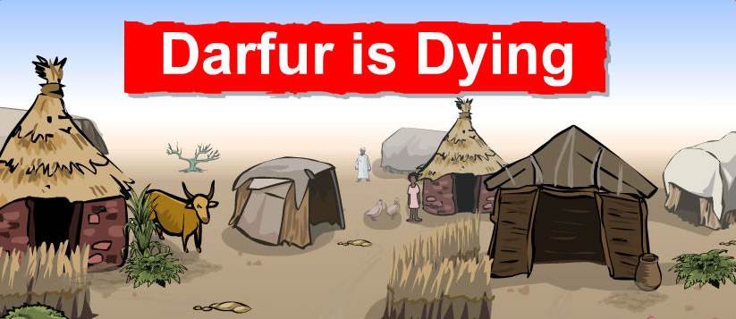 Darfur_is_dying Dalfur is dying - illustration of desolate village
